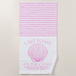 Whimsische Laatste Toast Aan De Kust Roze Strandlaken