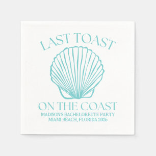 Whimsische Laatste Toast Aan De Kust Turquoise Servet