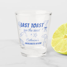 Whimsische laatste toast op de kust vrijgezellenfe