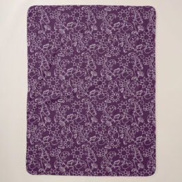 Whimsische lavendelbloesems zachte deken