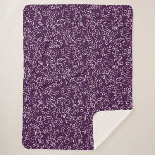 Whimsische lavendelbloesems zachte deken (Voorkant)