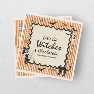Whimsische Let's Go Heksen Halloween Bachelorette Servet