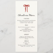 Whimsische, met de hand getekende kerstdinermenu p menu (Voorkant)