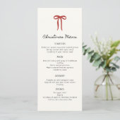 Whimsische, met de hand getekende kerstdinermenu p menu (Staand voorkant)