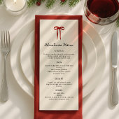 Whimsische, met de hand getekende kerstdinermenu p menu