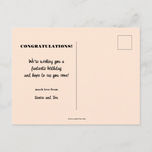 Whimsische Moppige Grappige Foto's Pastelkleurige  Briefkaart (Achterkant)