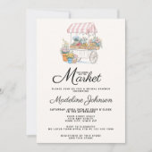Whimsische Net Op De Markt Bruidsdouche Kaart (Voorkant)