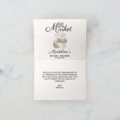 Whimsische Net Van De Markt Bruidsfeest Bedankkaart (Binnen)