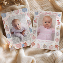 Whimsische Pastel Kerst Ornamente Foto