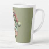 Whimsische Patchwork Kerstman Folk Kerstmis Latte Mok (Rechts)
