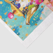 Whimsische Retro Coffiepot Decoupage Tissuepapier (Detail)