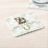 Whimsische St. Patrick's Day-kabouter Kartonnen Onderzetters (Gebogen)