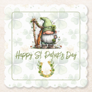 Whimsische St. Patrick's Day-kabouter Kartonnen Onderzetters