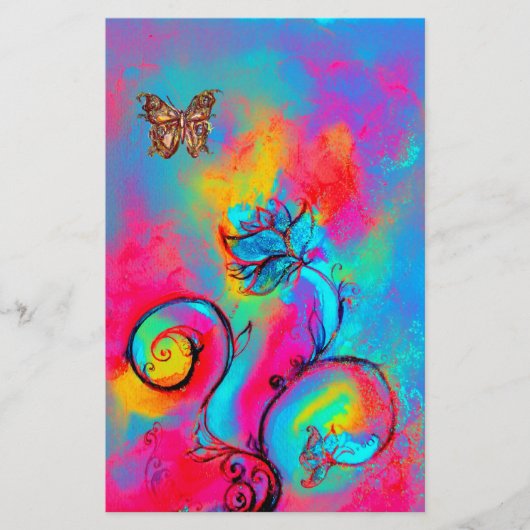 WHIMSISCHE STROMEN EN BUTTERFLIES BRIEFPAPIER (Voorkant)