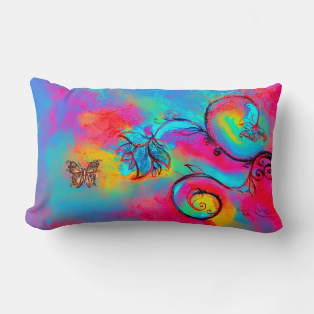 WHIMSISCHE STROMEN EN BUTTERFLIES KUSSEN (Voorkant)