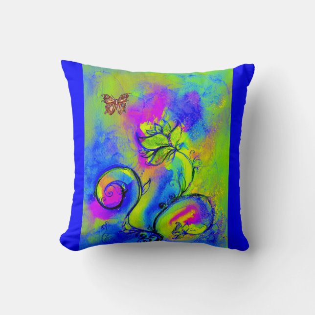 WHIMSISCHE STROMEN EN BUTTERFLIES KUSSEN (Voorkant)