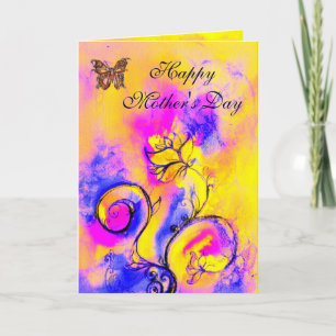 WHIMSISCHE STROMEN EN BUTTERFLIES / Moederdag Kaart