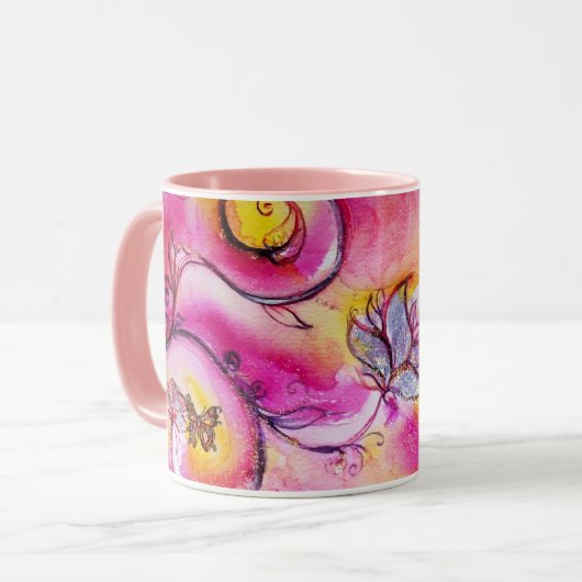 WHIMSISCHE STROMEN EN BUTTERFLIES MOK (Voorkant links)