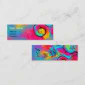 WHIMSISCHE STROMEN EN GOUDE BUTTERFLES MONOGRAM MINI VISITEKAARTJE (Voorkant / Achterkant)