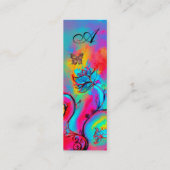 WHIMSISCHE STROMEN EN GOUDE BUTTERFLES MONOGRAM MINI VISITEKAARTJE (Achterkant)