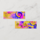 WHIMSISCHE STROMEN EN GOUDE BUTTERFLES MONOGRAM MINI VISITEKAARTJE (Voorkant / Achterkant)