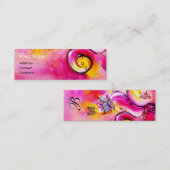 WHIMSISCHE STROMEN EN GOUDE BUTTERFLES MONOGRAM MINI VISITEKAARTJE (Voorkant / Achterkant)