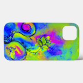 WHIMSISCHE STROMEN, groene Paarse Floral Swirl Case-Mate iPhone Case (Achterkant (horizontaal))