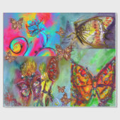 WHIMSISCHE STROMEN , KORFUL BUTTERFLIES IN NATUUR CADEAUPAPIER (Vlak)