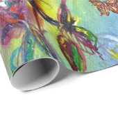 WHIMSISCHE STROMEN , KORFUL BUTTERFLIES IN NATUUR CADEAUPAPIER (Rol Hoek)