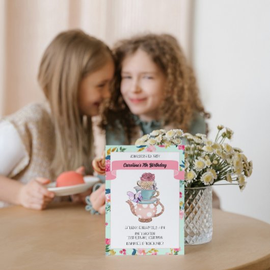 Whimsische Thee Partij Uitnodiging