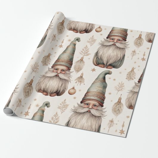 Whimsische Tuinkabouters & Botanisch (1) Cadeaupapier (Uitgerold)