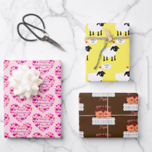Whimsische Valentijnsdag  Inpakpapier Vel