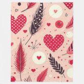 Whimsische Valentijnsliefdestuin Fleece Deken (Voorkant)