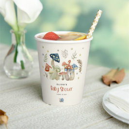 Whimsische Waterverf Paddenstoel Baby Borrel Papieren Bekers