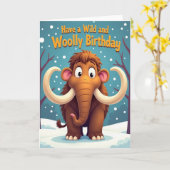 Whimsische Winter Dieren Kaart (Gele Bloem)