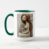 Whimsische Winterkat Fee Mok  (Links)