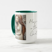 Whimsische Winterkat Fee Mok  (Voorkant links)