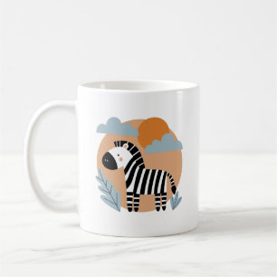Whimsische zebra Scandinavische invloeden Koffiemok
