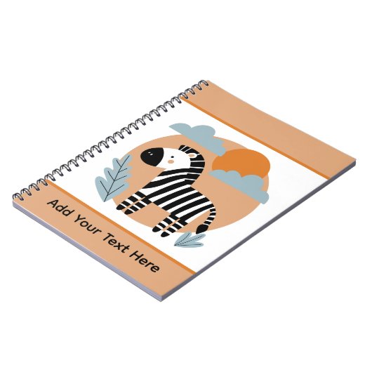 Whimsische zebra Scandinavische invloeden Notitieboek (Linkerzijde)