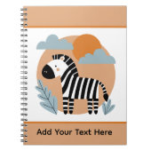 Whimsische zebra Scandinavische invloeden Notitieboek (Voorkant)