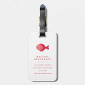 Whimsische Zeeleven Bagagelabel (Achterkant verticaal)