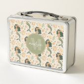 Whimsische Zeemeermin Metalen Lunchbox (Achterkant)