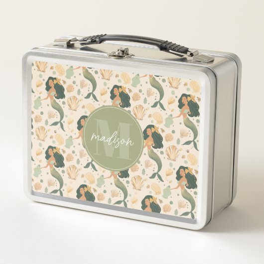 Whimsische Zeemeermin Metalen Lunchbox (Voorkant)