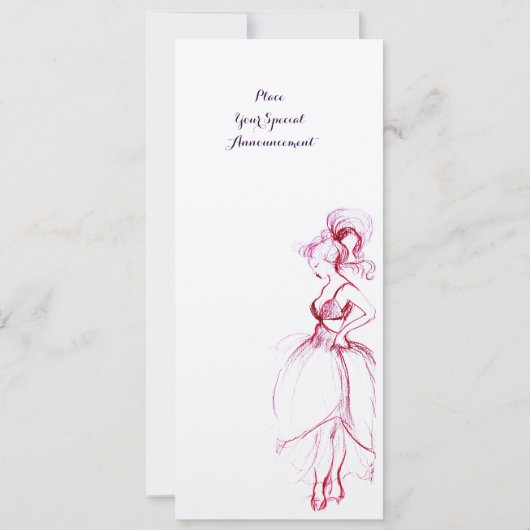 WHIMSISE JONG VOLWASSEN MEISJE ZESTIENDE VERJAARDA KAART (Achterkant)