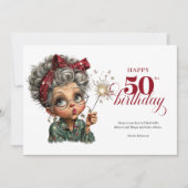 Whimsy 50 woman funny greeting card birthday joy kaart (Voorkant)