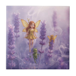 Whimsy Among the Purple Blooms Tegeltje