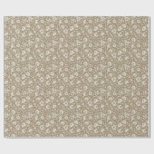 Whimsy Anemones Brown Wrapping Paper Cadeaupapier (Vlak)