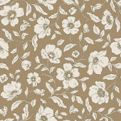 Whimsy Anemones Brown Wrapping Paper Cadeaupapier