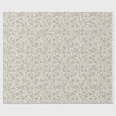 Whimsy Anemones Soft Grey Wrapping Paper Cadeaupapier (Vlak)