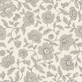 Whimsy Anemones Soft Grey Wrapping Paper Cadeaupapier
